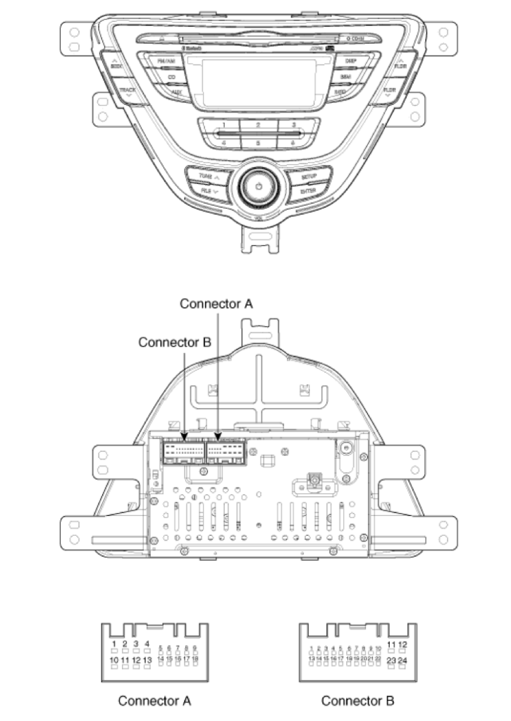 hyundai elantra распиновка